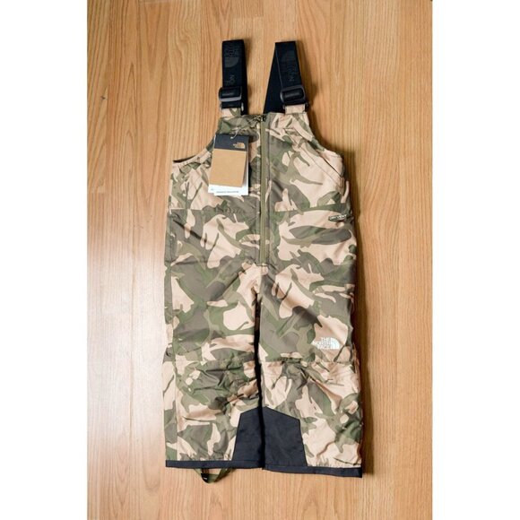 4T The North Face Toddler Insulated Snow Bib Snowquest Camo Boy Girl - Picture 1 of 7